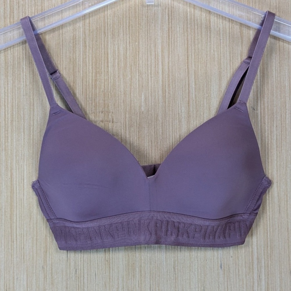 Victoria's Secret PINK Wear Everywhere Wireless Lightly Lined Bra Purple 32A